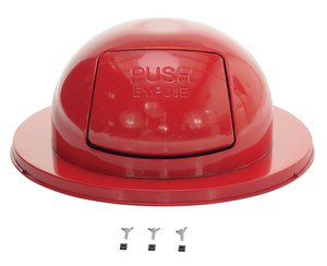 Vestil Steel Waste Disposal Top for - 55 Gallon Drums - Red