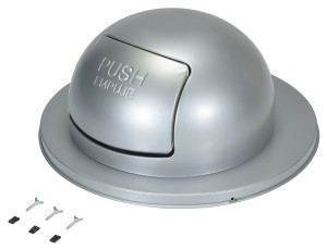Vestil Steel Waste Disposal Top for - 55 Gallon Drums Zinc Plated - Gray