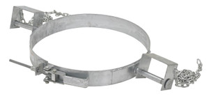 Vestil Carbon Galvanized Steel Tilting Drum Ring - 55 Gallon Drum 1,200 lb - Gray