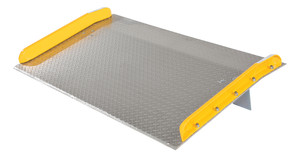 Vestil Aluminum Dock Board Steel Curb - 60 In. x 36 In. 15,000 lb - Silver
