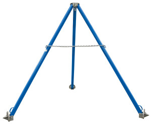 Vestil Steel Fixed Tripod Stand - 106-3/4 In. x 106-3/4 In. x 115-1/8 In. 2,000 lb - Blue