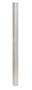 Vestil Non-Marking Diamond Tread Plate Corner Guard - 36 In. Height - Silver