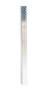 Vestil Non-Marking Diamond Tread Plate Corner Guard - 48 In. Height - Silver
