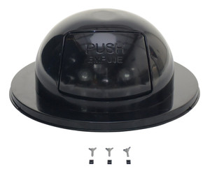 Vestil Steel Waste Disposal Top for - 55 Gallon Drums - Black