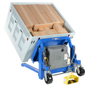 Vestil Steel Tilt Master DC Powered Foot Control - 12 Volt 4,000 lb - Blue