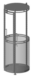 Machining & Welding 500 LB 33 IN Dia Personnel Basket