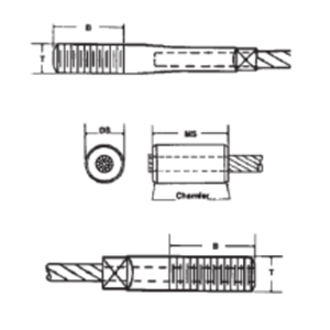 Machining & Welding 1/2 in Wire Rope Ferrule, Carbon Steel