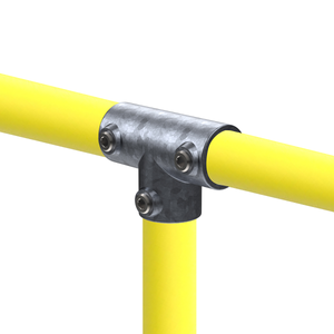 Safety Rail Co. Modular Galvanized Pipe Fitting, Three Socket Tee, 1-1/2 in