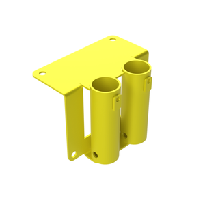 Safety Rail Co. Flush Mount Bracket, Double, Yellow