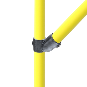 Safety Rail Co. Modular Galvanized Pipe Fitting, 45 Degree Single Socket Tee, 1-1/4 in