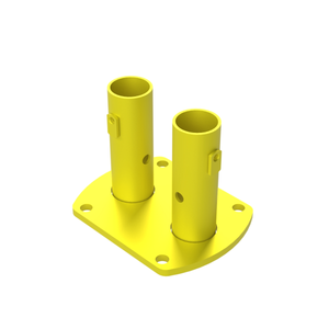 Safety Rail Co. Permanent Mount Bracket, Corner, Yellow