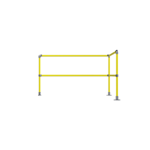 Safety Rail Co. Accu-Fit Express Kit, 6 x 6' Corner, Yellow Powder Coated and Galvanized