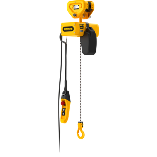 Harrington EMP Series Mini Hoist with Push Trolley - 1000 lbs - 10 ft Lift