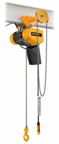 EQG Electric Chain Hoist with Geared Trolley 20' Lift-Capacity 1 Ton EQG010SD Electric Chain Hoist with Geared Trolley HARRINGTON