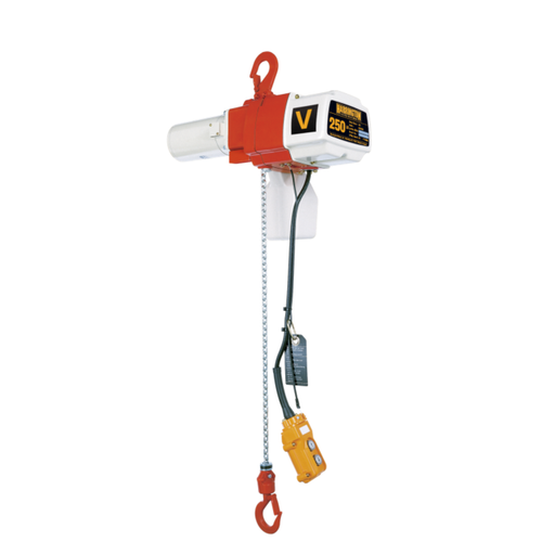 Harrington ED Series Electric Chain Hoist - 250 lbs capacity - Variable Single Speed - 10 ft Lift