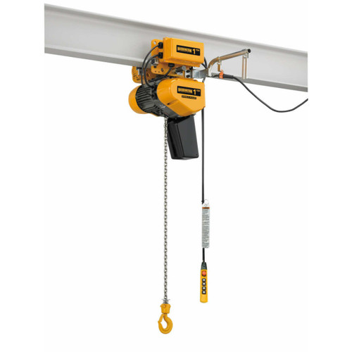 SEQM Electric Chain Hoist with Motorized Trolley 10' Lift-Capacity 1/4 Ton EQM003SD-SD Electric Chain Hoist with Motorized Trolley HARRINGTON