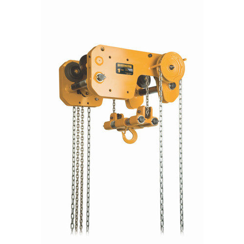 SHB Trolley Hoist 20' Lift-Capacity 10 Ton SHB100 Manual Hoist with Geared Trolle HARRINGTON