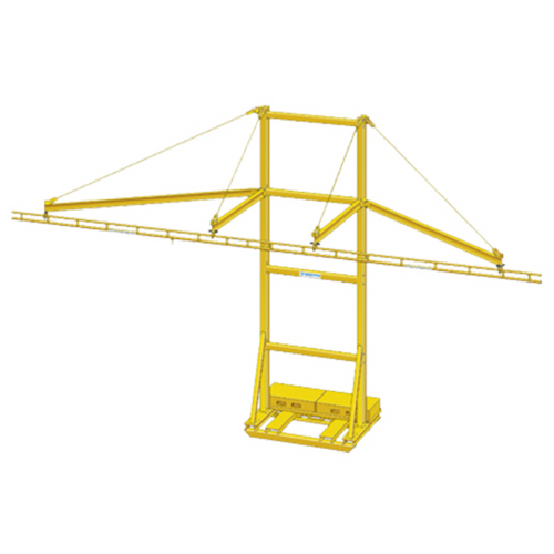 Rigid Lifelines Standard Griffin Wheeled System, 2-Person, 40 ft Track, 14 ft Arm Reach
