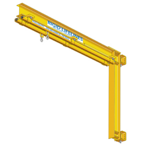 Rigid Lifelines Standard Column-Mounted Swing Arm, 1-Person, 18 ft Arm Reach