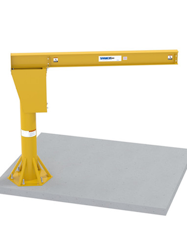 Spanco 600 Series Foundationless Jib Crane - 0.25 Ton - 10 ft Span - 10 ft Height Under Boom