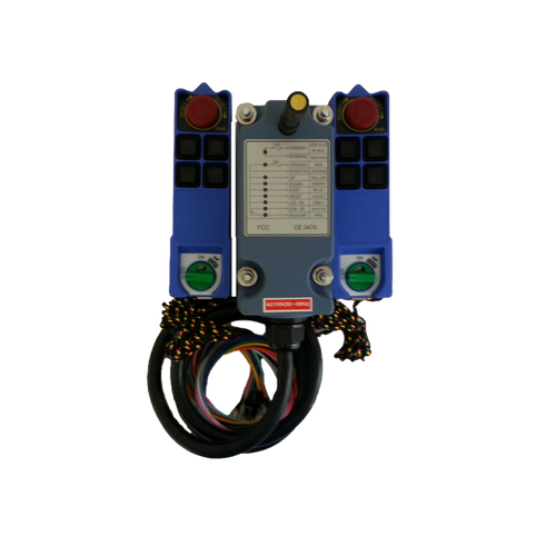 Two Motion Two Speed for Monorail Application Key On / Off, E-Stop, 2 Transmitters and 1 ReceiverRadio Remote Control Complete Systems Two Motion Two Speed for Monorail Application Key On / Off, E-Stop, 2 Transmitters and 1 ReceiverRadio Remote Control Complete Systems