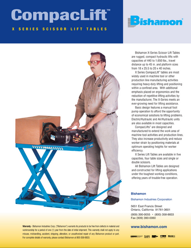 Bishamon X-25C X Series Scissor Lift Table