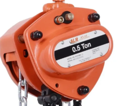 Atlas Lifting and Rigging ACH 1/2 Ton Chain Hoist 15 Ft. Lift with Overload Protection