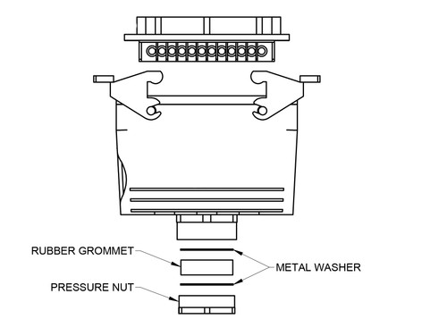Conductix Quick-Disconnect Connector, Top Double-Lever, 24 Pin, Female