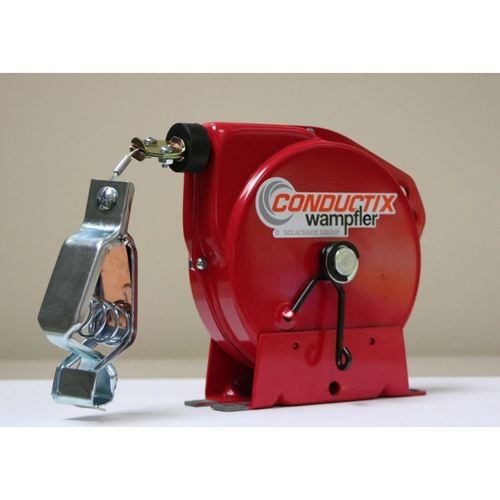 Conductix Grounding Reel For Static Discharge, 25 FT of Steel Cable, Uncoated