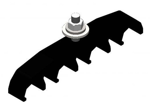 Safe-Lec 2 Hanger Clamp, 4-Pole, Standard Heat, Black Acetyl Conductix XA-310821