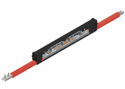 Conductix Safe-Lec 2 Expansion Section, 200 A AL/SS, Red Medium Heat Polycarbonate Cover, w/ Splice Joint, 4.5M