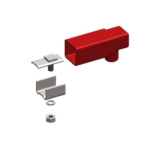 Conductix Safe-Lec 2 End Cap For Galvanized Steel or Copper Bar, Stainless Steel Hardware