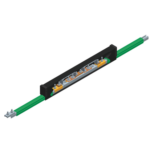 Conductix Safe-Lec 2 Expansion Section, 100 A Galv Steel, Green PVC Cover, w/ Splice Joint, 4.5M