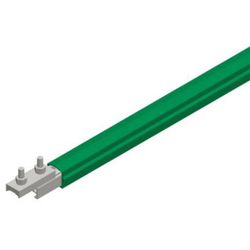 Conductix Safe-Lec 2 Conductor Bar 315 A AL/SS, Green PVC Cover, w/ Splice Joint, 4.5M