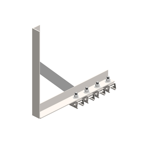 Conductix Hevi-Bar II, Bracket, Web, Braced, w/4 Stainless Steel Cross-bolt Hangers (for 700-1500 A Bar)