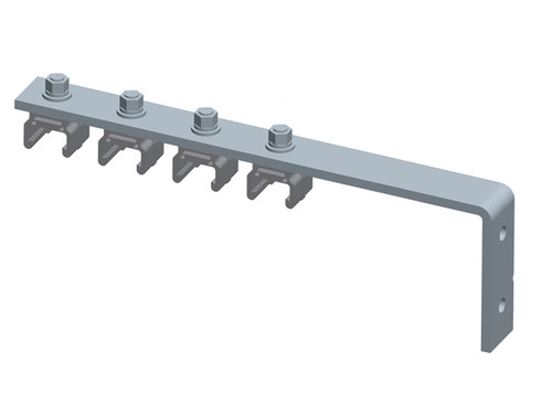 Hevi-Bar II, Bracket, Web, Hot Dip Galv, 19.25" L, w/4 Stainless Steel Cross-bolt Hangers, w/Insulators (for 500A Bar Only) Conductix XA-34814D