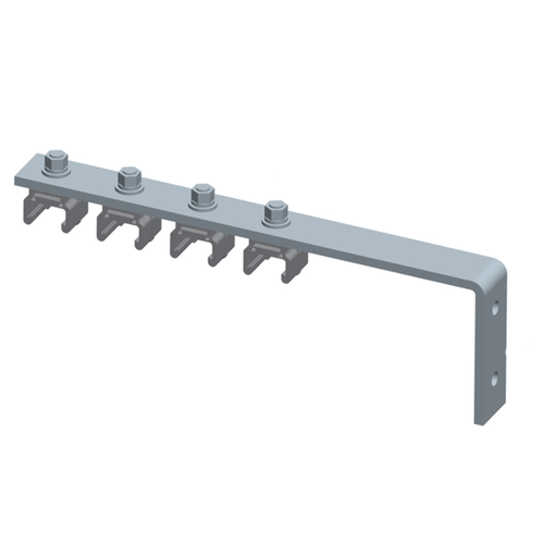 Conductix Hevi-Bar II, Bracket, Web, Hot Dip Galv, 19.25" L, w/4 Stainless Steel Cross-bolt Hangers, w/Insulators (for 500 A Bar Only)