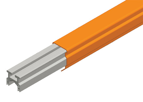 Conductix Hevi-Bar II Conductor Bar 700 A, Orange PVC Cover, 20 FT Length