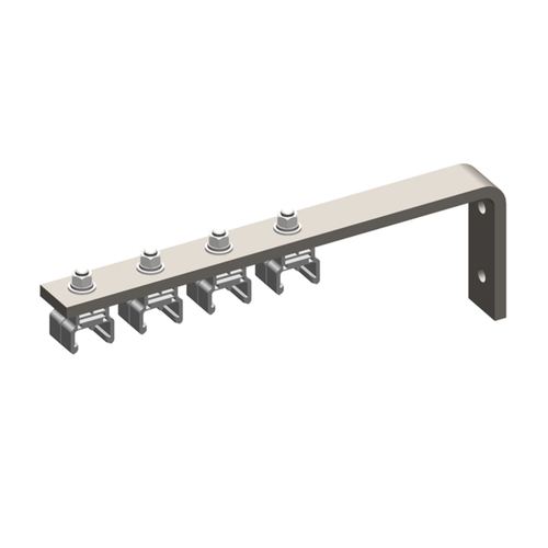 Conductix Hevi-Bar II, Bracket, Web, Hot Dip Galv, 19.25" L,, w/4 Stainless Steel Cross-bolt Hangers, w/Insulators (for 700-1500 A Bar)