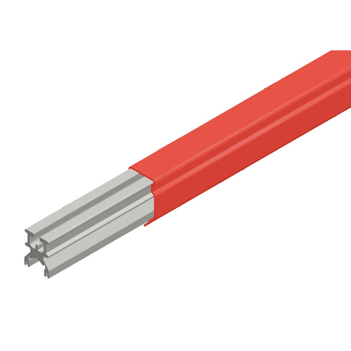 Conductix Hevi-Bar II Conductor Bar 1000 A, Red Med Heat Polycarbonate Cover, 30 FT Length