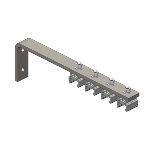 Conductix Hevi-Bar II, Bracket, Web, Plated, w/4 Polycarbonate Hangers (for 500 A Bar Only), 21.25 inch L