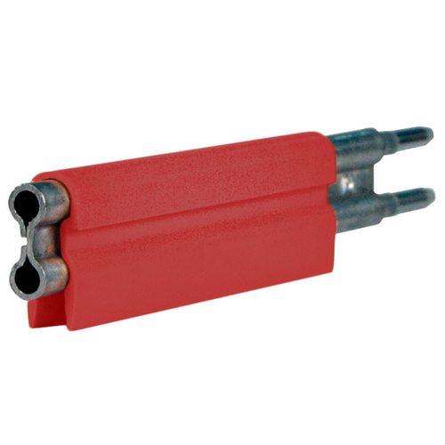 Conductix 8-Bar Conductor Bar, 40 A, Stainless Steel, Red Medium Heat Cover, 10 FT Length