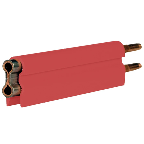 Conductix 8-Bar Conductor Bar, 250 A, Copper / Stainless Clad, Red Medium Heat Cover, 10 FT Length