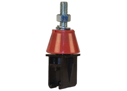 Conductix 8-Bar, Hanger Clamp, Black Polycarbonate, with Insulator, Plated Hdwe