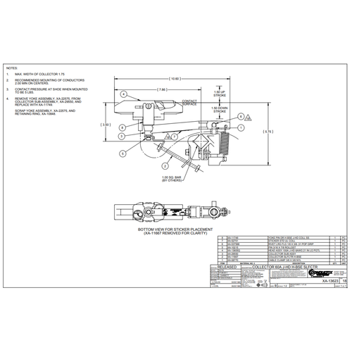 Conductix 8-Bar, Collector 60 A J-HD H-Bse SLFCTR