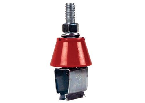 Conductix 8-Bar, Hanger Clamp, Snap-in Spring Steel, w/Insulator, Plated Steel