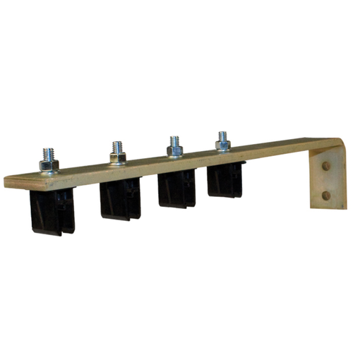Conductix 8-Bar, Bracket, Web, with Hanger Clamps, 4 Plastic Snap-in, 3 inch OC, 19 inch L