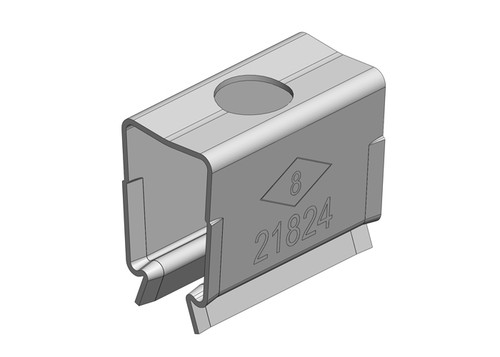 8-Bar, Hanger Clamp, Snap-in Steel, no Hardware, 3/8 inch hole, Plated Steel Conductix XA-21824