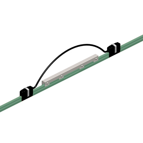 Conductix 8-Bar Expansion Section, 250 A, Copper / Stainless Clad, Green PVC Cover, 10 FT Length