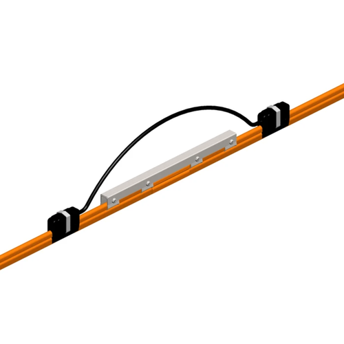 Conductix 8-Bar Expansion Section, 250 A, Copper / Stainless Clad, Orange PVC Cover, 10 FT Length